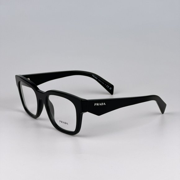 Prada PRA10V 16K101 BRAND NEW Eyeglasses Black Square Unisex PR A10V - Picture 1 of 12